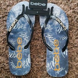 Brand new Bebe Flip Flops